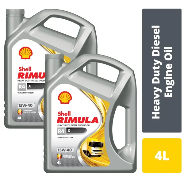 شل ريميولا R4 إكس 15W-40 – أداء ديزل فائق بحماية ثلاثية